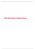 NSG 6420 Week 5 Midterm (Version 1), South University