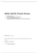NSG 6435 Final Exam Peds final (Version 1), South University