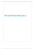 NSG 6435 Final Study Questions, South University