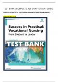 SUCCESS IN PRACTICAL VOCATIONAL NURSING 8TH EDITION ,PATRICIA KNETCH TEST BANK 