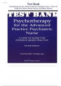 Test Bank For Psychotherapy for the Advanced Practice Psychiatric Nurse A How-To Guide for Evidence-Based Practice 3rd Edition by Kathleen Wheeler 9780826193797 Chapter 1-24 Complete Guide.
