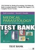 TEST BANK for Medical Parasitology 7th Edition By Ruth Leventhal, Russell F. Cheadle |All Chapters 1-11| Complete Newest Version. 