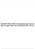 2023/2024 PRSA APR Test Questions And Answers (Review again before the test) Rated 100% Correct.