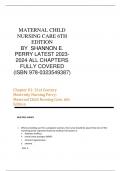 MATERNAL CHILD  NURSING CARE 6TH  EDITION  BY SHANNON E.  PERRY LATEST  ALL CHAPTERS  FULLY COVERED  (ISBN 978-0323549387)
