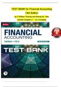 TEST BANK for Financial Accounting, 13th Edition by C William Thomas and Wendy M. Tietz Verified Chapters 1 - 12, Complete Newest Version