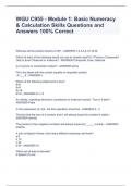 WGU C955 - Module 1: Basic Numeracy & Calculation Skills Questions and Answers 100% Correct
