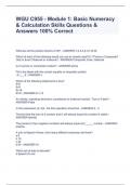 WGU C955 - Module 1: Basic Numeracy & Calculation Skills Questions & Answers 100% Correct