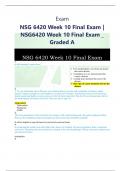 NSG 6420 Week 10 Final Exam |  NSG6420 Week 10 Final Exam _  Graded A