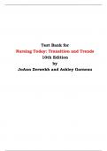 Test Bank for Nursing Today: Transition and Trends 10th Edition by JoAnn Zerwekh and Ashley Garneau 