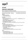 AQA A-LEVEL ENGLISH LANGUAGE  Paper 1 Language, the individual and society  7702-1-QP-EnglishLanguage-A-25May23