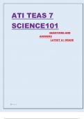 ATI TEAS 7 SCIENCE 101 QUESTIONS AND ANSWERS LATEST A+ GRADE