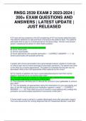 RNSG 2539 EXAM 2 2023-2024 | 200+ EXAM QUESTIONS AND ANSWERS | LATEST UPDATE | JUST RELEASED
