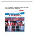 SOLUTIONS MANUAL for Advertising & Promotion 7th Canadian Edition by Michael Guolla