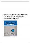 solutions manual for Financial  and managerial accounting  12th edition warren