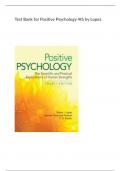 Test Bank for Positive Psychology 4th by Lopez