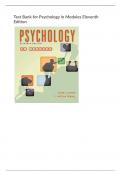 Test Bank for Psychology in Modules Eleventh  Edition