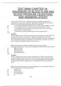 TEST BANK CHAPTER 18- DISORDERS OF BLOOD FLOW AND  BLOOD PRESSURE (QUESTIONS  AND ANSWERS LATEST)