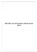 BIO 202L Lab 10 Worksheet- Blood and the Heart