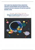 Test Bank for Organizational Behaviour  Concepts Controversies Applications Sixth  Canadian Edition Canadian 6th Edition Langton  Robbins Judge