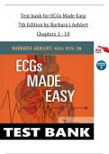 ECGs Made Easy, 7th Edition TEST BANK by Barbara J Aehlert, Verified Chapters 1 - 10, Complete Newest Version