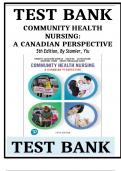 Test Bank for Community Health Nursing A Canadian Perspective 5th Edition by Stamler 2023