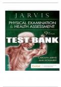 Test Bank Physical Examination and Health Assessment, 9th Edition by Carolyn Jarvis .ALL CHAPTERS   (updated2024)