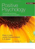 Positive Psychology 3rd Edition by Shane J. Lopez - Test Bank
