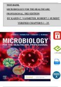 Microbiology for the Healthcare Professional, 3rd Edition TEST BANK By Karin C. VanMeter, Robert J. Hubert, All Chapters 1 - 25, Complete Newest Version
