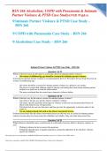 BSN 266 Alcoholism, COPD with Pneumonia & Intimate Partner Violence & PTSD Case Study(OVER 70 Q&A) grade A+