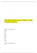  NIH Stroke Scale Group A Patient 1-6 with complete solutions.