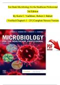 TEST BANK For Microbiology for the Healthcare Professional, 3rd Edition By Karin C. VanMeter, Robert J. Hubert, All Chapters 1 - 25, Complete Newest Version (100% Verified)