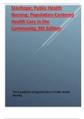 Test Bank for Public Health Nursing Population-Centered Health Care in the Community, 9th Edition by Stanhope