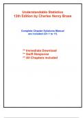 Solutions for Understandable Statistics, 13th Edition Brase (All Chapters included)