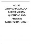 NR 293  ATI PHARMACOLOGY MIDTERM EXAM LATEST UPDATE 2024 QUESTIONS AND ANSWERS 