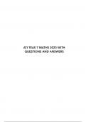 ATI TEAS 7 MATHS 2023 WITH QUESTIONS AND ANSWERS
