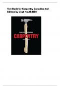 Test Bank for Carpentry Canadian 3rd  Edition by Vogt Nauth ISBN