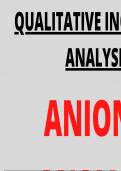 qualitative analysis / Salt Analysis Reaction