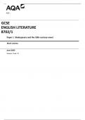 AQA GCSE ENGLISH LITERATURE 8702/1 Paper 1 Shakespeare and the 19th-century novel Mark scheme June 2023 Version: Final 1.0 