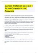 Barney Fletcher Section 1 Exam Questions and Answers 