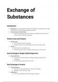 Exchange of Substance summary pages