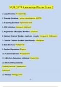 NUR 2474 Rasmussen Pharmacology Exam 2 Updated Questions and Answers (Verified Answers)