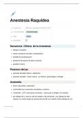 Anestesiología Raquídea Resumen 