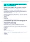 NUR 254 Neuro Medications Questions with 100% Correct Answers 