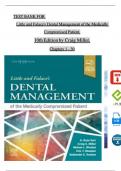TEST BANK For Little and Falace's Dental Management of the Medically Compromised Patient, 10th Edition by Craig Miller, All Chapters 1 - 30, Complete Newest Version