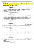 NURS 6541 final exam questions with answers all correctly verified