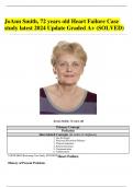 JoAnn Smith, 72 years old Heart Failure Case study latest 2024 Update Graded A+ (SOLVED)