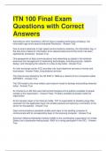 ITN 100 Final Exam Questions with Correct Answers