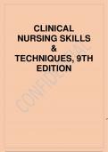 CLINICAL  NURSING SKILLS  &  TECHNIQUES, 9TH  EDITION