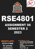 RSE4801 Assignment 06 Semester 2 2023 (Solutions)