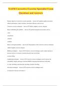 NASM Corrective Exercise Specialist Exam Questions and Answers